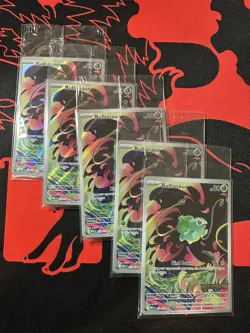 All 5 Sealed Bulbasaur 133/132 Stamped Mega Evolution Pokemon Card Near Mint - Image 1