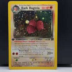 Dark Dugrtrio HOLO 6/82 Team Rocket 1st Edition Rare Pack Fresh MINT POKEMON - Image 1
