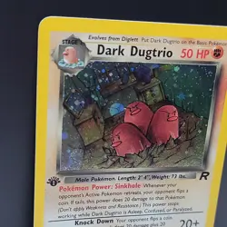 Dark Dugrtrio HOLO 6/82 Team Rocket 1st Edition Rare Pack Fresh MINT POKEMON - Image 2