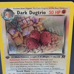 Dark Dugrtrio HOLO 6/82 Team Rocket 1st Edition Rare Pack Fresh MINT POKEMON - Image 3