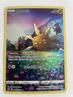 2023 Pokemon Solrock Ultra Rare GG15/GG70 Crown Zenith: Galarian Gallery Holo - Image 1