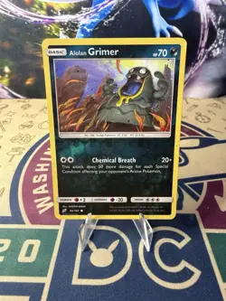 Pokemon TCG Team Up Alolan Grimer Reverse Holo #83/181 Common - Image 1