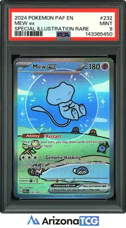 Pokemon 2024 Mew ex 232/091 Full Art SIR Paldean Fates PSA 9 - Image 1