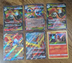 Pokemon TCG - Lot Of 6 - Team Rocket's Moltres Charmander Camerupt Ho-Oh - NM - Image 1