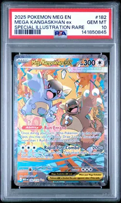 2025 POKEMON MEG SPECIAL ILLUSTRATION RARE #182 MEGA KANGASKHAN EX PSA 10 - Image 1