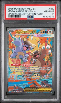 2025 POKEMON MEGA EVOLUTION SPECIAL ILLUSTRATION RARE MEGA KANGASKHAN EX PSA 10 - Image 1