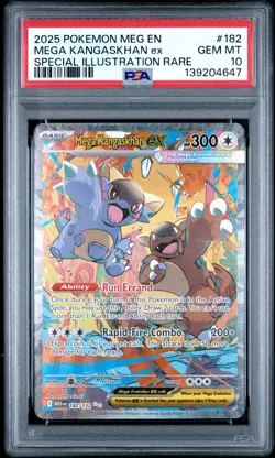 2025 Pokemon MEG En Mega Kangaskhan Ex Special Illustration Rare #182 PSA 10 Gem - Image 1