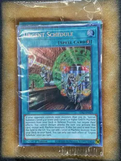 Yugioh Urgent Schedule LDS2-EN125 Secret Rare 1st Ed SEALED - Image 1