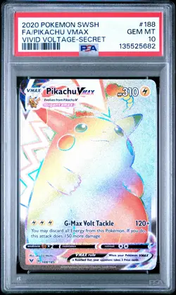 Pikachu Vmax 188/185 Secret Vivid Voltage Pokemon PSA 10 *682 - Image 1