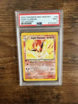 2002 POKEMON NEO DESTINY 1ST EDITION #46 LIGHT FLAREON PSA 9 - Image 1