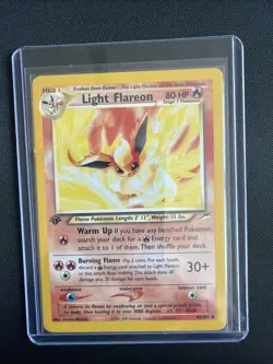 Pokemon TCG Light Flareon Neo Destiny Card 46/105 Uncommon 1st Edition NM - Image 1
