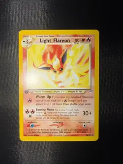 Pokemon TCG Light Flareon Neo Destiny Card 46/105 Uncommon 1st Edition NM - Image 2