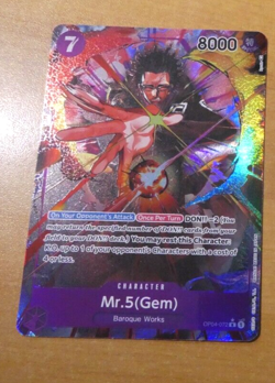 ONE PIECE ENGLISH CARD HOLO GAME CARTE MR.5 OP04-072 ALT EN MINT - Image 1