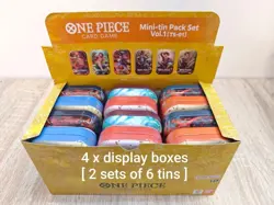ONE PIECE CARD GAME Mini tin Pack set vol.1 TS-01 Japanese ASIAN Version - CASE - Image 3