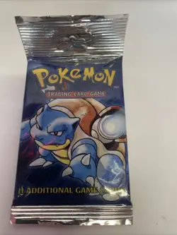 Heavy(21.1G) Pokemon Base Set Booster Pack Blastoise Art WOTC TCG Vintage Sealed - Image 1