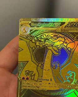 Mega Charizard X EX Gold Card 130/094 Phantasmal Flames Pokemon TCG NM OC Rare - Image 4