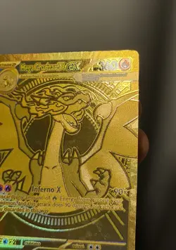 Mega Charizard X EX Gold Card 130/094 Phantasmal Flames Pokemon TCG NM OC Rare - Image 5