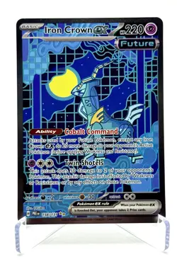 2025 Pokemon Prismatic Evolutions Iron Crown ex 158/131 Special Illustration - Image 1