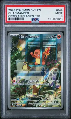 2023 Pokemon SV Obsidian Flames Charmander Black Star Promo #044 PSA 9 - Image 1