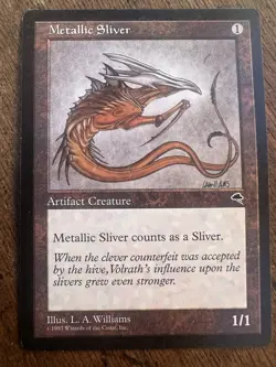 Metallic Sliver -Tempest - 1997 - Vintage Magic The Gathering MTG - Image 1