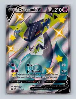 Dragapult V SWSH096 Pokemon Sword & Shield Full Art Black Star Promo Card NM+ - Image 1