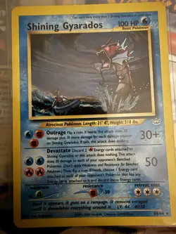 Pokemon TCG Neo Revelation Shining Gyarados 65/64 Secret Rare Holo Card English - Image 3