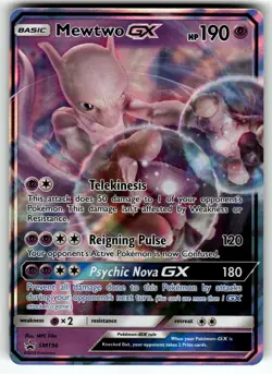 Mewtwo GX SM196 SM Promos NM Pokemon Card TCG - Image 1