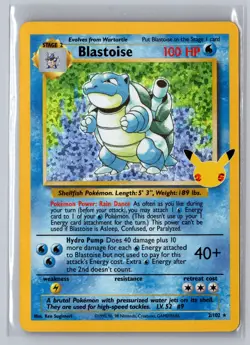 Pokemon Blastoise Holo Card 2/102 Celebrations 25th Anniversary Rare NM - Image 2