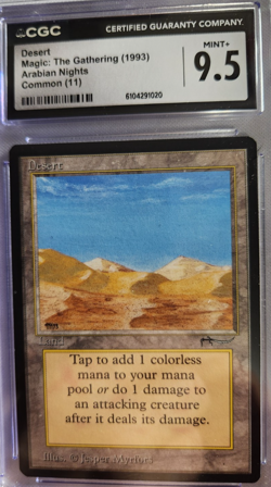 MTG - 1993 - Arabian Nights - Desert - Common (11) - CGC 9.5 - Image 1