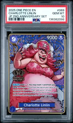 2025 ONE PIECE JPN 2ND ANV SET #069 CHARLOTTE LINLIN PSA 10 - Image 1