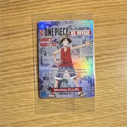 Bandai Namco One Piece CCG Monkey D. Luffy US Voyage PROMO Holo Leader 5000 - Image 1