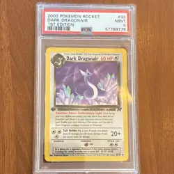 Pokemon 2000 Team Rocket Dark Dragonair 1st Edition 33/82 PSA 9 Vintage WOTC - Image 1