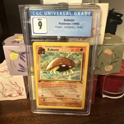 CGC 9 Mint Kabuto 50/62 1st Edition Pokemon Card Fossil 1999 - Image 1