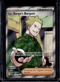 2025 Pokemon Mega Evolution MEG EN Lt. Surge's Bargain Ultra Rare #170/132 - Image 1