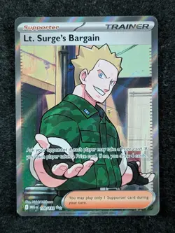 2025 Pokemon LT. SURGE'S BARGAIN 170/132 Mega Evolution MEG EN Ultra Rare Holo - Image 1