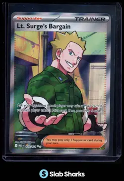 2025 POKEMON MEGA EVOLUTION - MEG EN #170/132 LT. SURGE'S BARGAIN ULTRA RARE - Image 1
