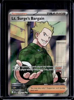 2025 Pokemon Mega Evolution MEG EN Lt. Surge's Bargain Ultra Rare #170/132 - Image 1