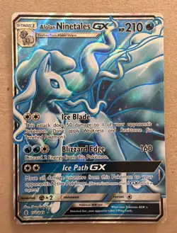 Pokemon TCG Alolan Ninetales GX Full Art Holo Card 132/145 Sm-Guardians Rising - Image 1