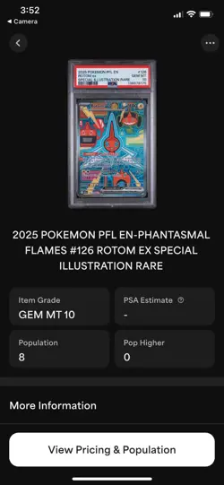 2025 Pokemon Rotom Ex Special Illustration Rare #126 PSA GEM MINT 10 - Image 3