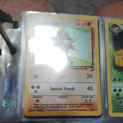 Hitmonchan 008/130 Base Set 2 Holo Wotc Pokemon Card Played Vintage - Image 1