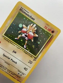 Hitmonchan 008/130 Base Set 2 Holo Pokemon Card - Image 2