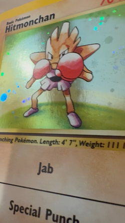 Hitmonchan 008/130 Base Set 2 Holo NM with Swirl 🌀 Pokemon Card Vintage Rare - Image 2
