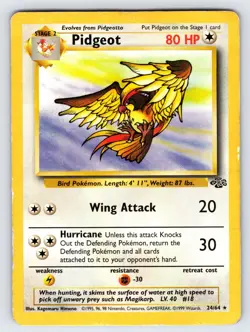 Pidgeot 24/64 1999 Jungle Set Pokemon Card TCG WOTC Vintage Non Holo Rare - Hp - Image 1