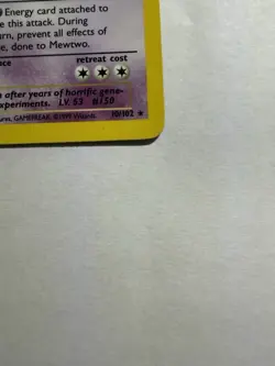 Pokemon Card Mewtwo Basic Holo Psychic Barrier 10/102 - Image 2