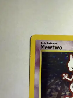Pokemon Card Mewtwo Basic Holo Psychic Barrier 10/102 - Image 4
