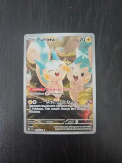 Pokemon TCG Pachirisu Holo Card 208/198 Scarlet & Violet Illustration Rare NM - Image 1