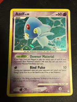 Pokemon TCG Azelf 4/123 Mysterious Treasures Holo Rare Card - Image 1