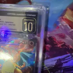 CGC 10 Pristine Charizard ex 185/165 SR Scarlet & Violet 151 sv2a Pokemon Card - Image 4