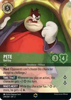 [1x] Pete - Bad Guy - 209/204 - Enchanted - Holofoil (Alternate Art) - Near Mint - Image 1