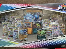 Pokemon Lucario Ex Tyranitar ExPremium Collection Prismatic Evolution - Image 4